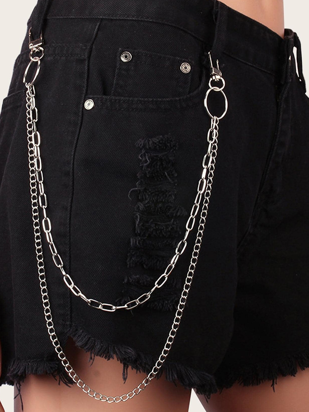 Its 4 You Unisex Silver-Side Lightweight Pants Chain