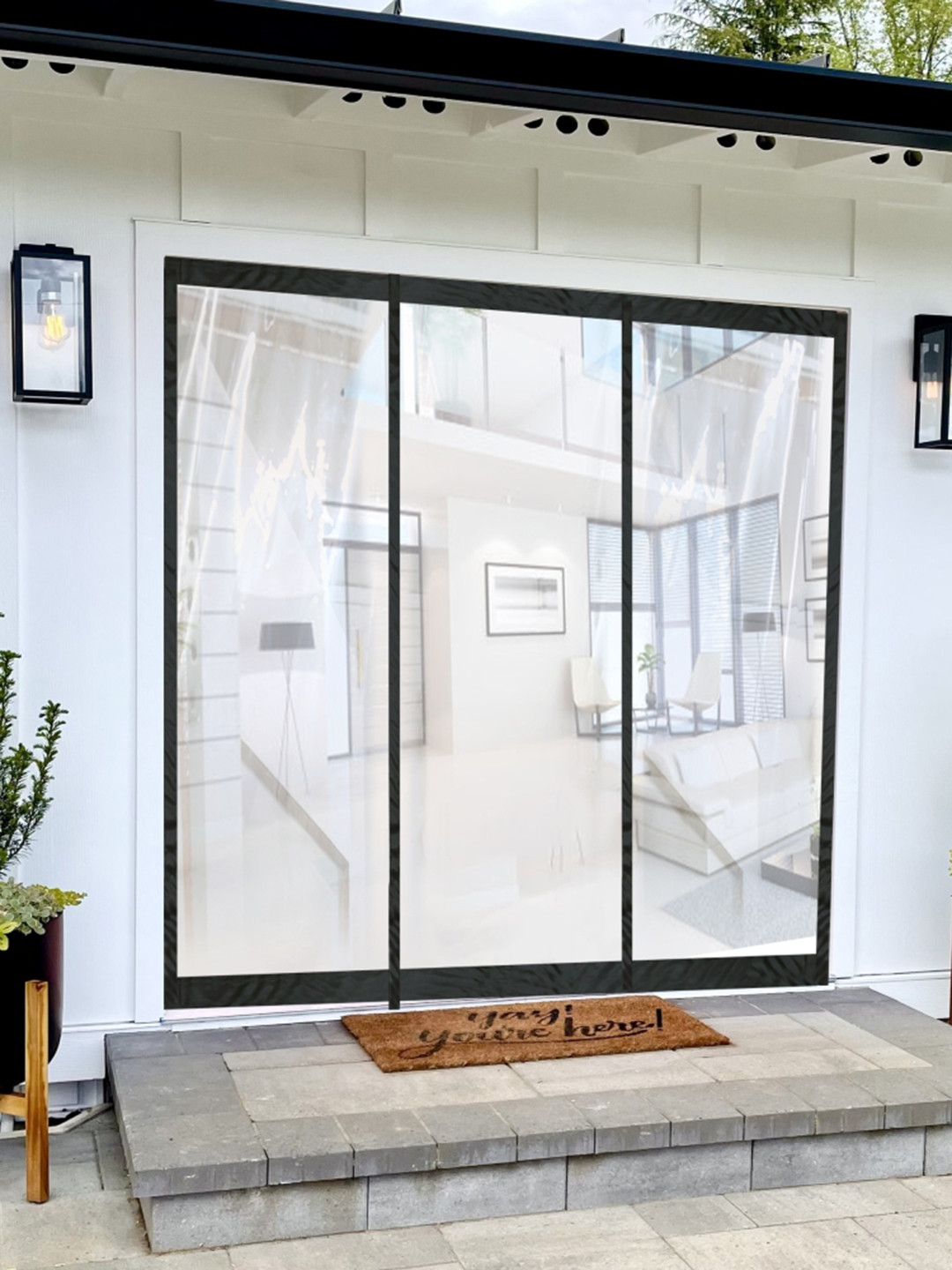 Stylista Transparent Insulated Magnetic Door Curtain - 70 x 142 inch - PVC thickness 0.3mm