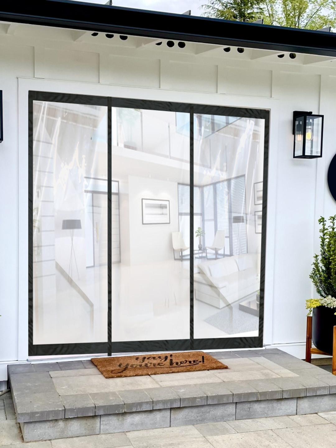 Stylista Transparent Insulated Magnetic Door Curtain - 58 x 142 inch - PVC thickness 0.3mm