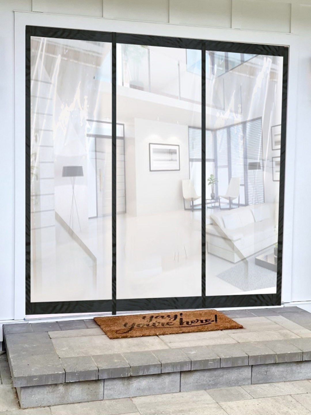 Stylista Transparent Insulated Magnetic Door Curtain - 64 x 142 inch - PVC thickness 0.3mm