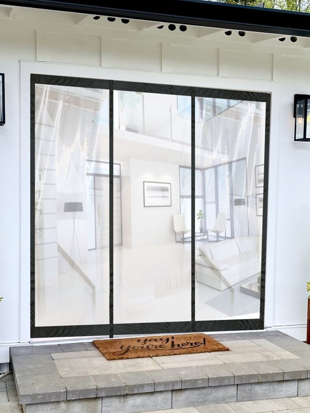 Stylista Transparent Insulated Magnetic Door Curtain - 64 x 86 inch - PVC thickness 0.3mm