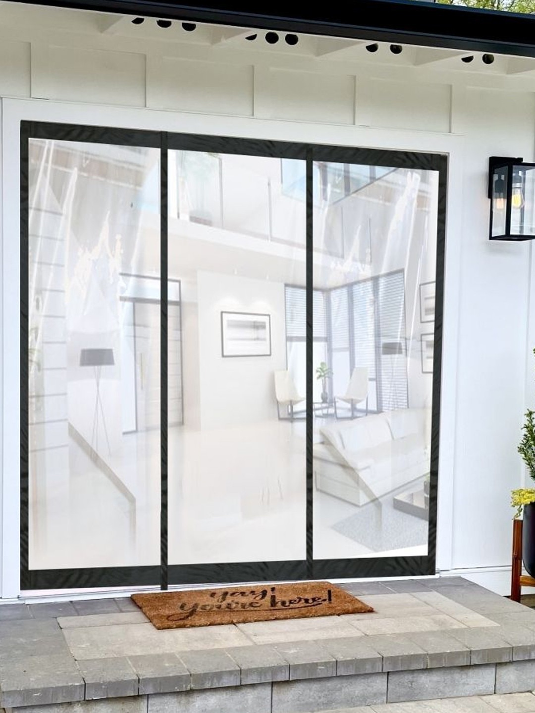 Stylista Transparent Insulated Magnetic Door Curtain - 64 x 80 inch - PVC thickness 0.2mm