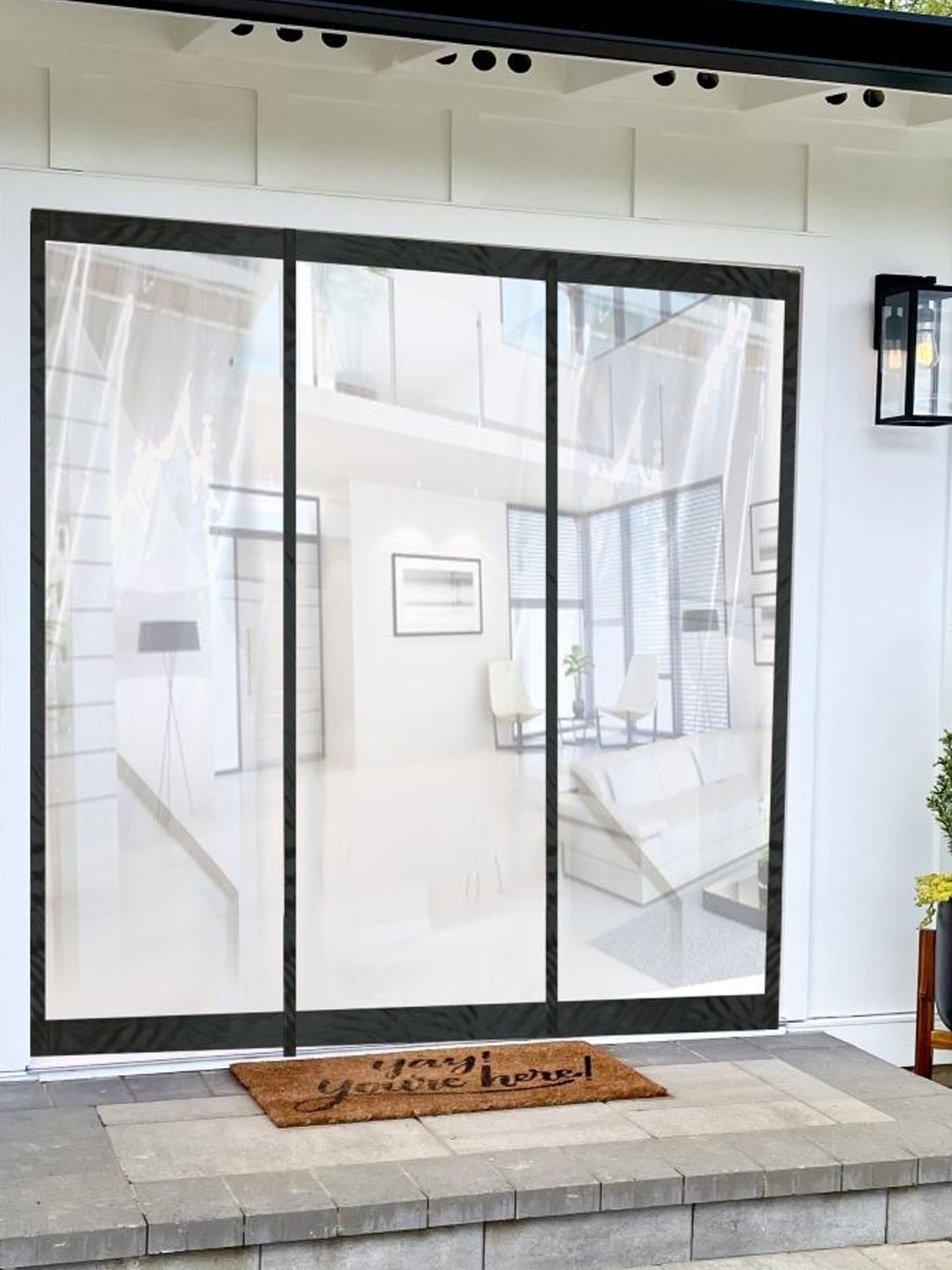 Stylista Transparent Insulated Magnetic Door Curtain - 70 x 80 inch - PVC thickness 0.2mm