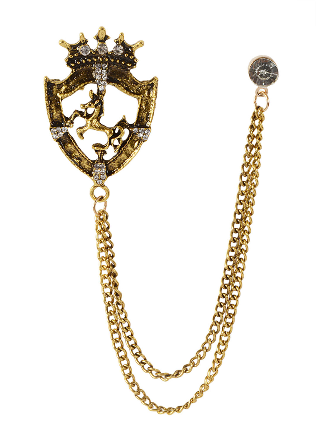Curren Men Gold-Toned Plated Alloy Brooch