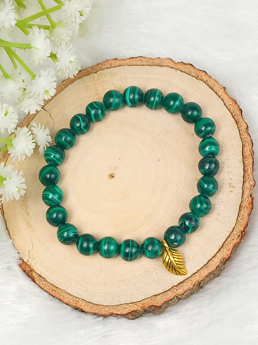 Calminds Unisex Malachite Crystal Bracelet