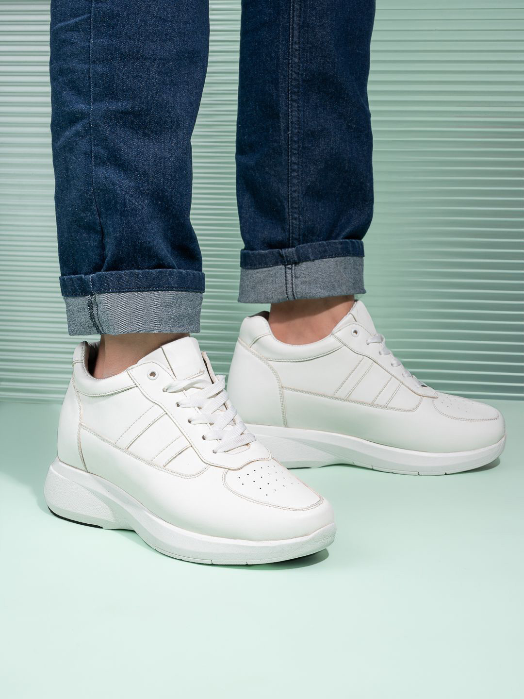 HI Toes Men Lace-Ups Elavator Sneakers