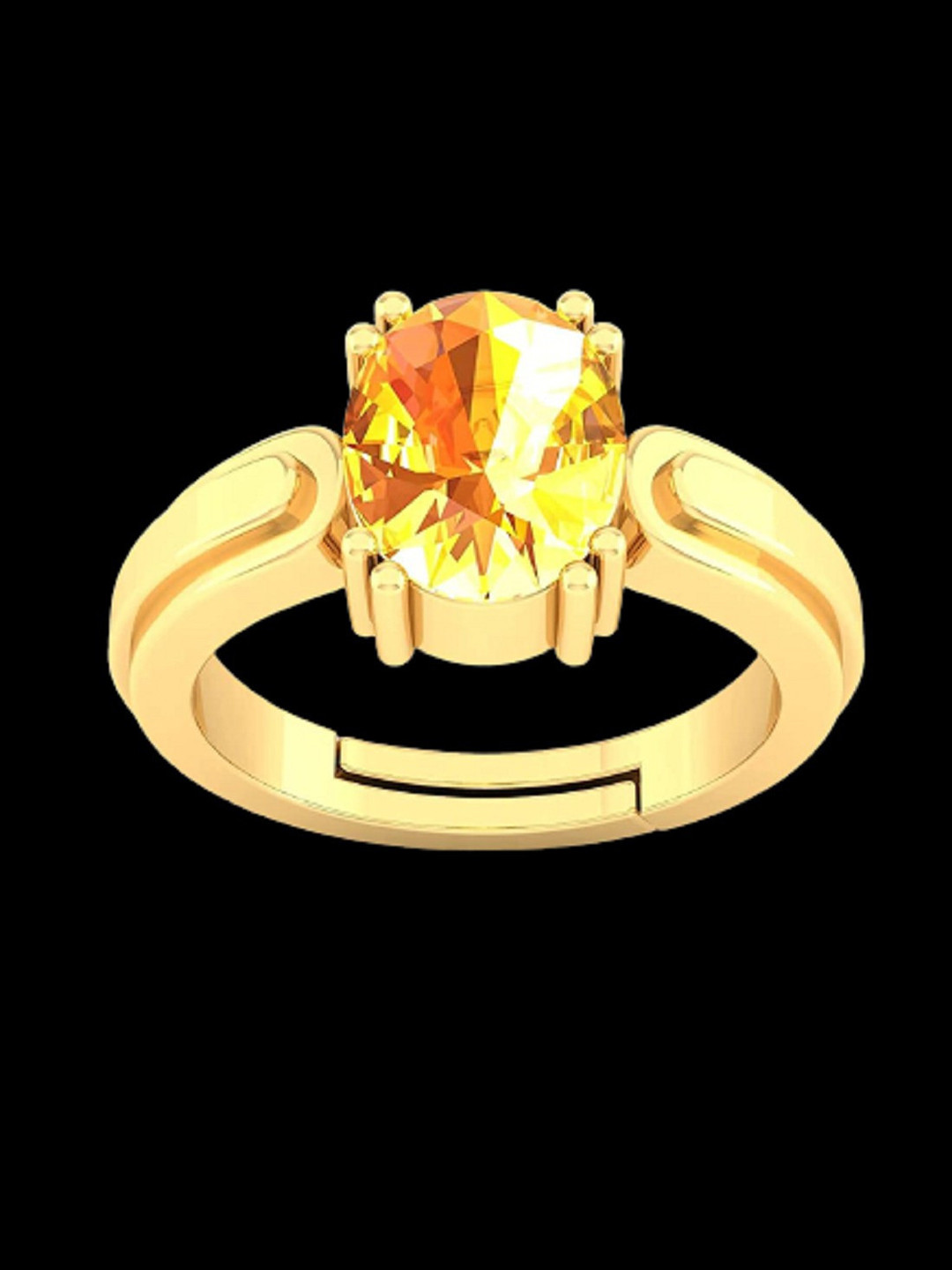 Sidharth Gems 11.25 Ratti10.00 KT Yellow Sapphire Ring