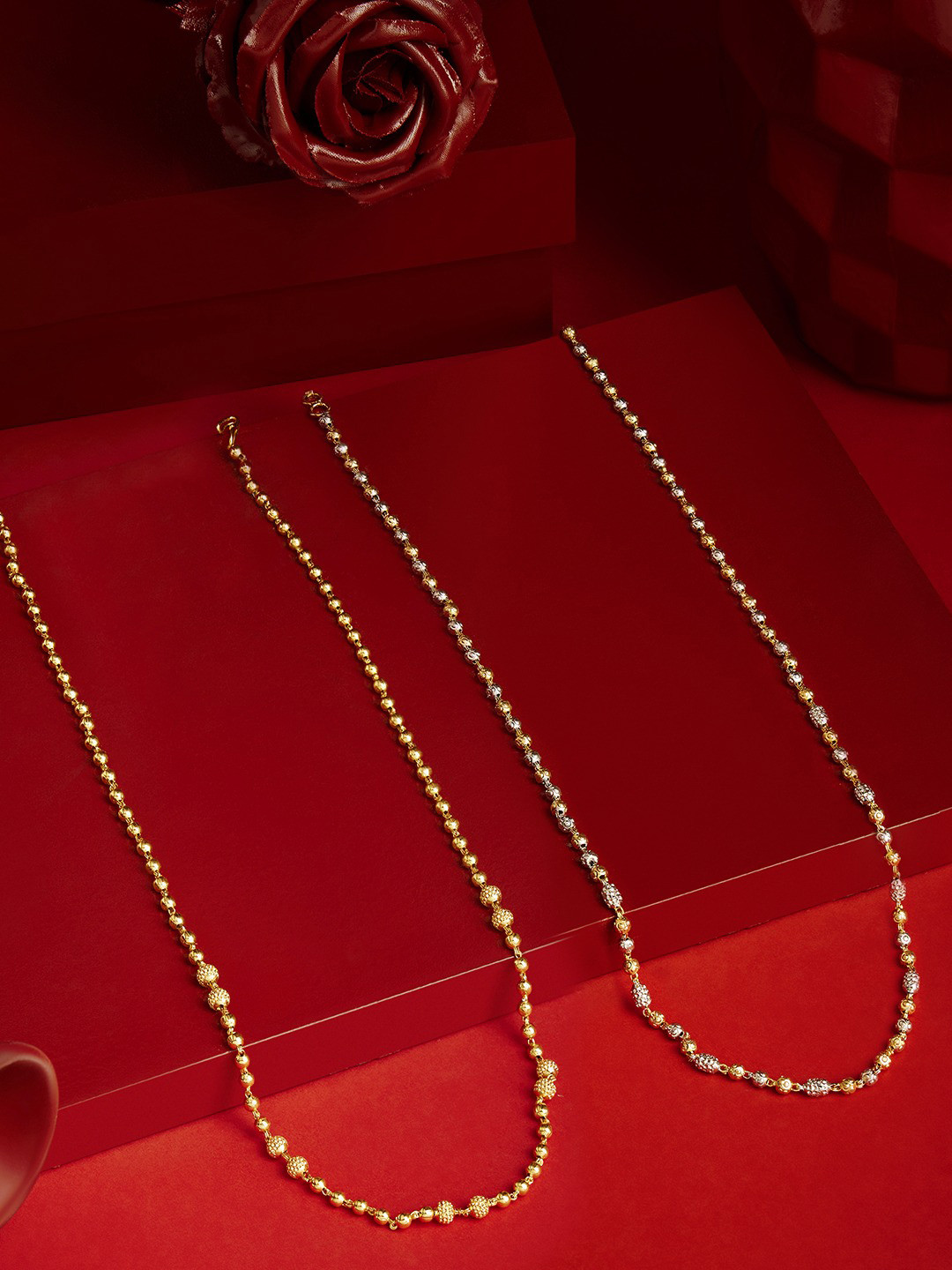 Zaveri Pearls Set of 2 Contemporary Bling Necklaces