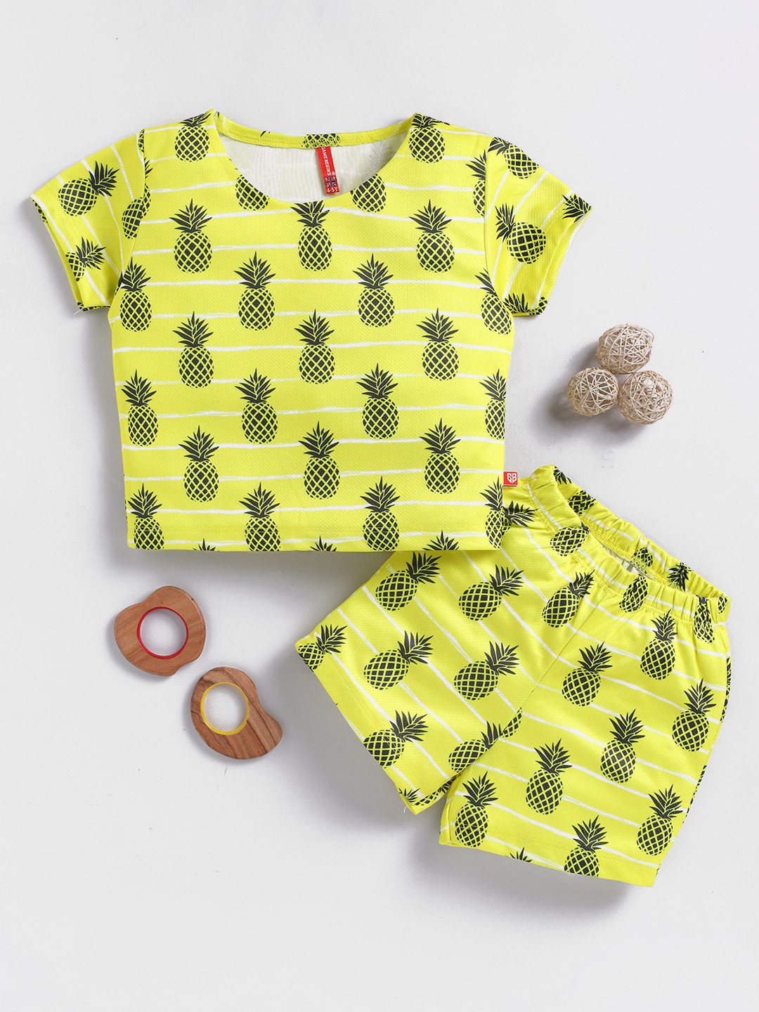 Here&Now X Game Begins Girls Printed T-shirt with Shorts