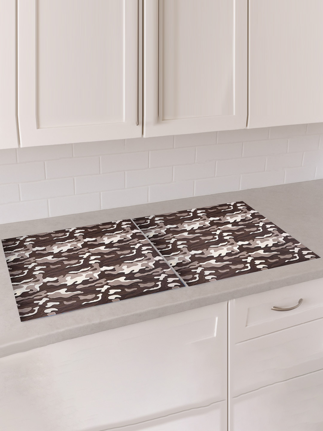 Kuber Industries 2 Pieces Brown 5 Meter Shelf Liner Organisers