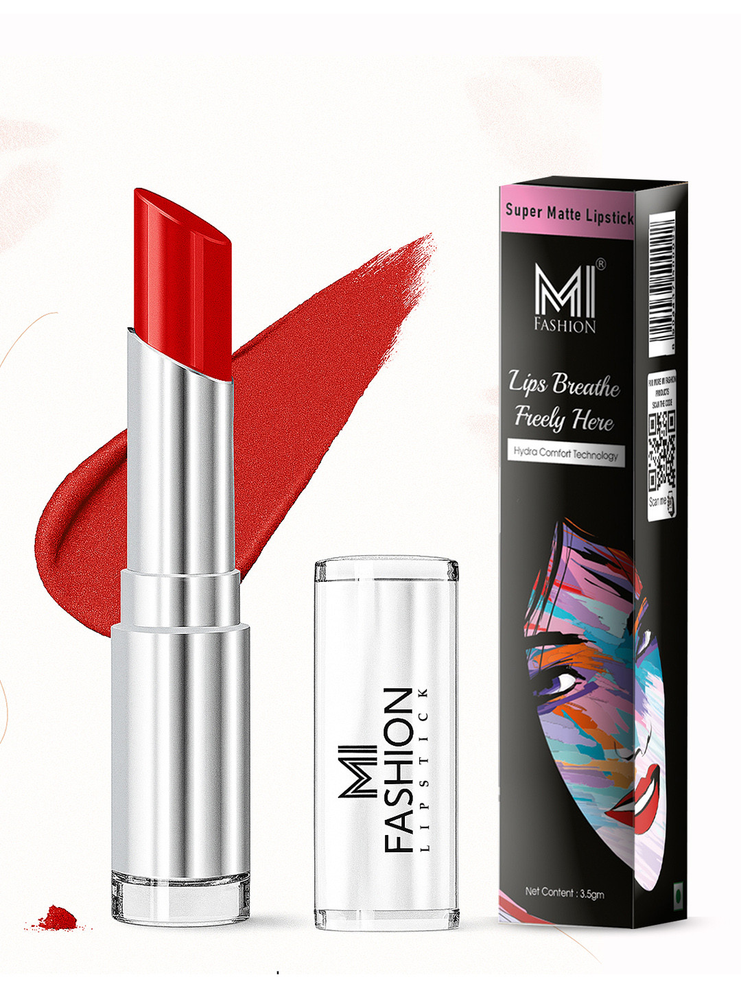 MI FASHION Super Matte Minimal Transfer Proof Matte Lipstick - Red Wine 09