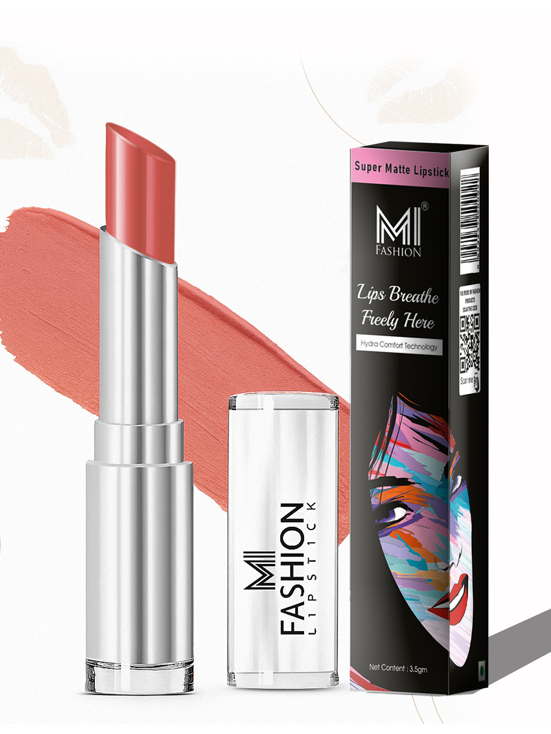 MI FASHION Power Matte Minimal Transfer Proof Lip Stay Lipstick - 3.5 g - Dark Rose 21
