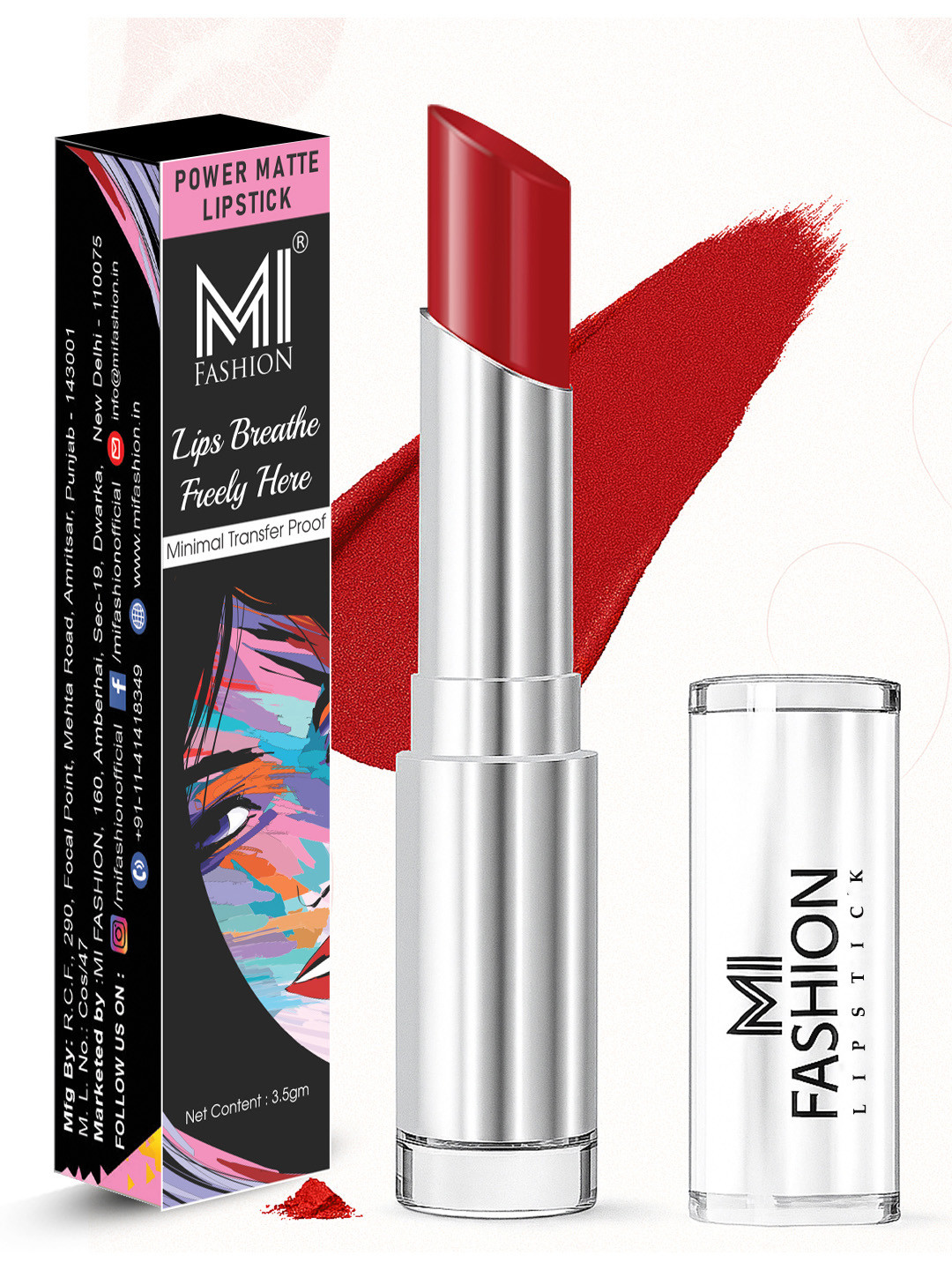 MI FASHION Old Red Brick Non Drying Power Matte Lipstick Long Wear Lipstick