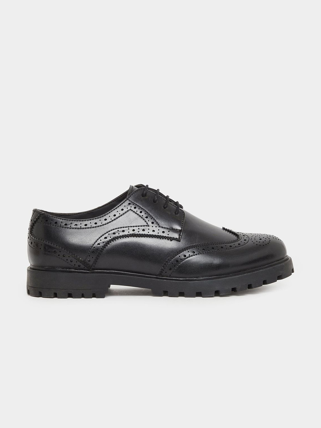 Styli Men Round Toes Lace-up Formal Brouges