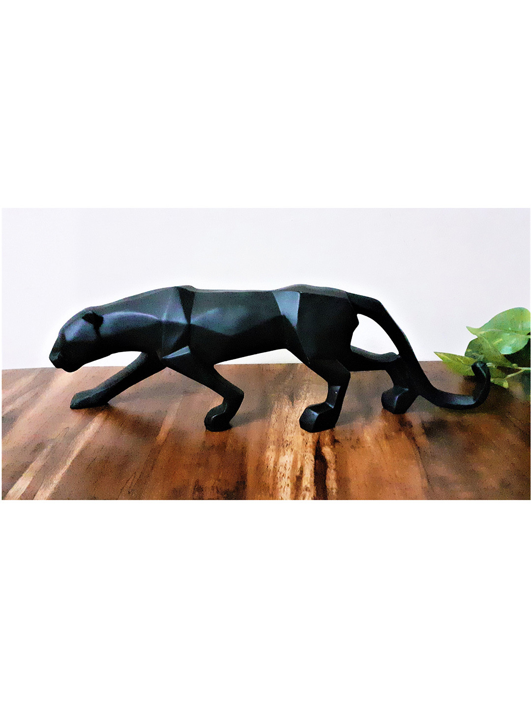 Afterstitch Ganesha Black Polyresin Natural Home Office Small Showpiece - 7.9 Inches