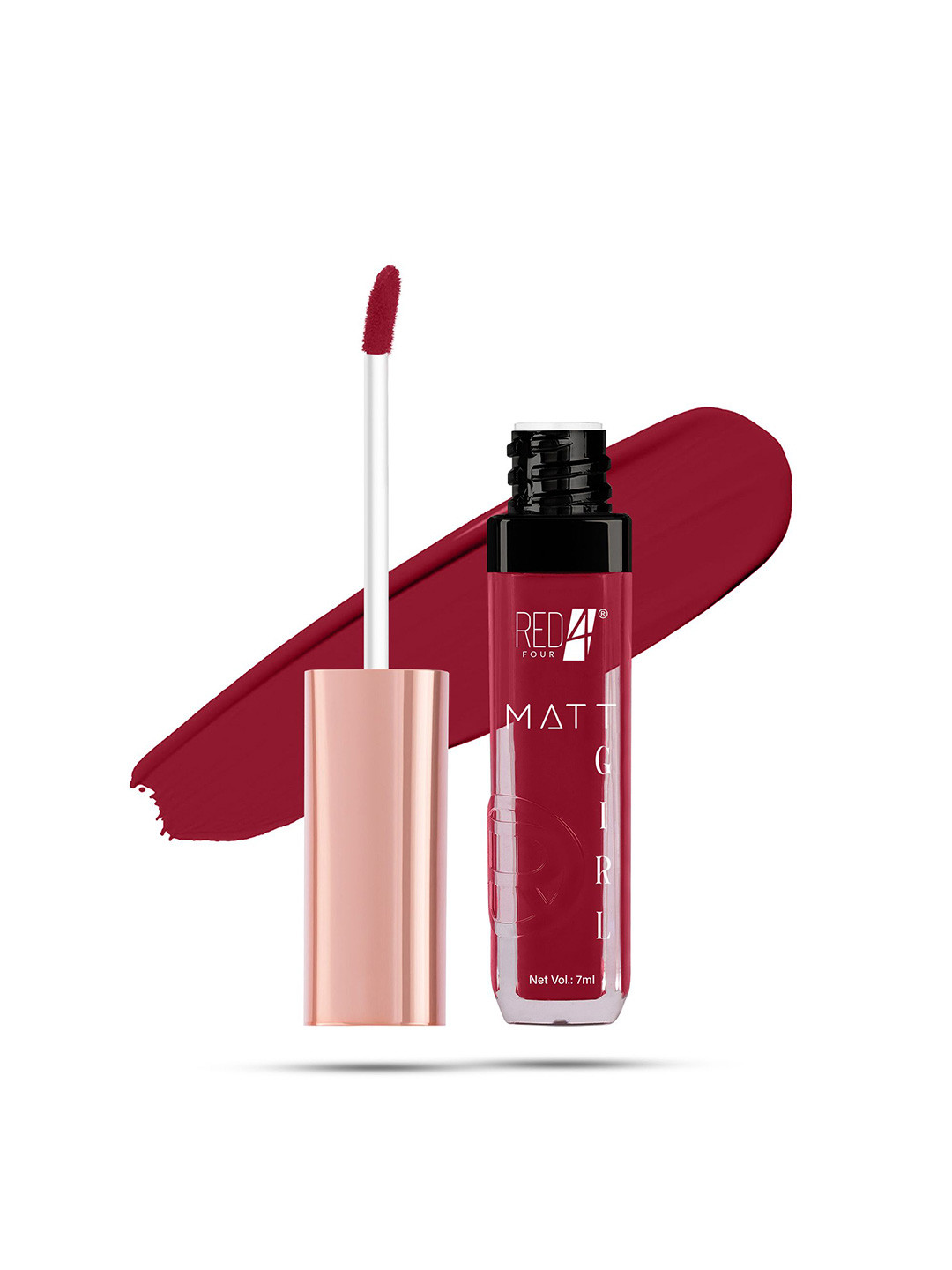 RED 4 Matt Girl Long Lasting Matte Liquid Lipstick - 7 ml - Shade 118