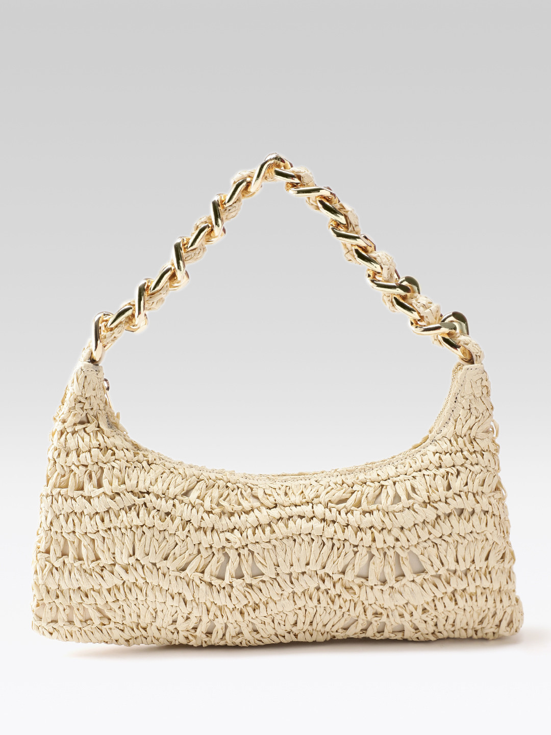 NEXT Basket Weave Textured Baguette Shoulder Bag