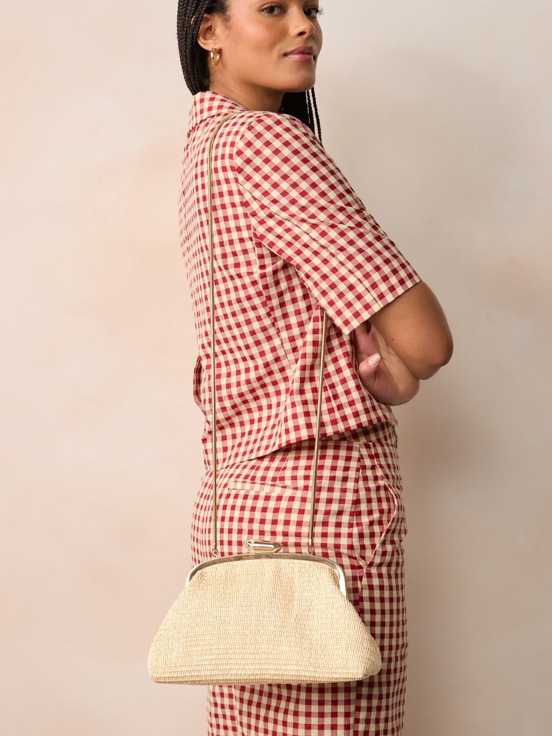 NEXT Basket Weave Purse with Shoulder Strap