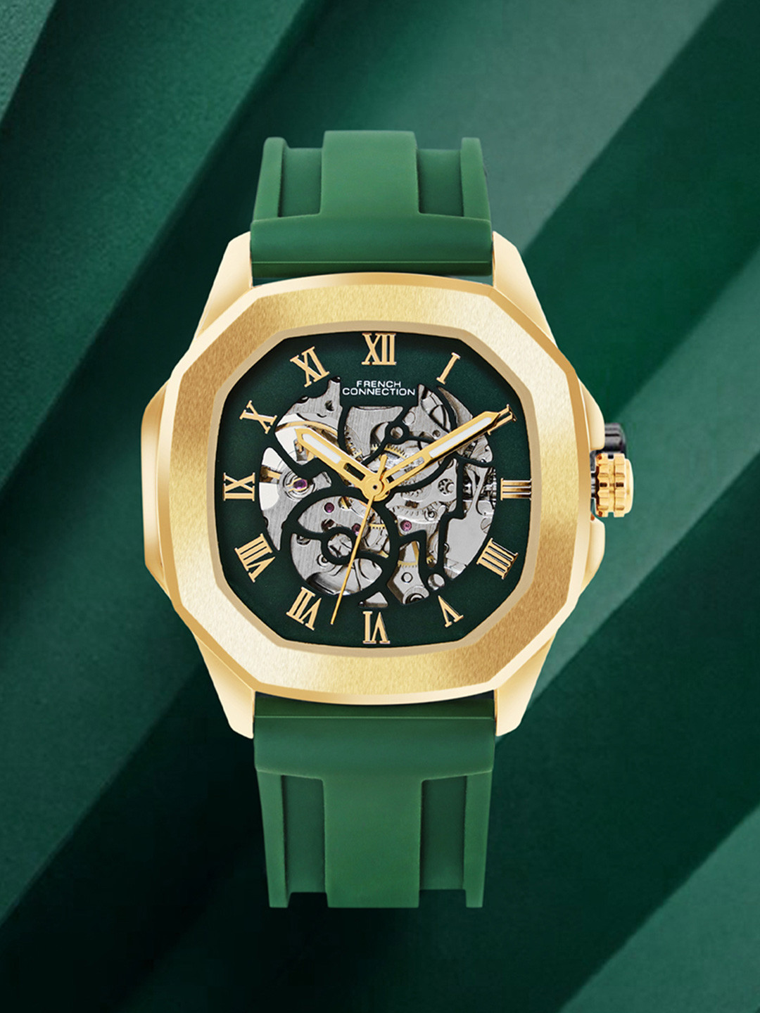 French Connection Men Wrap Around Straps Analogue Automatic Motion Powered Watch FCA05-6