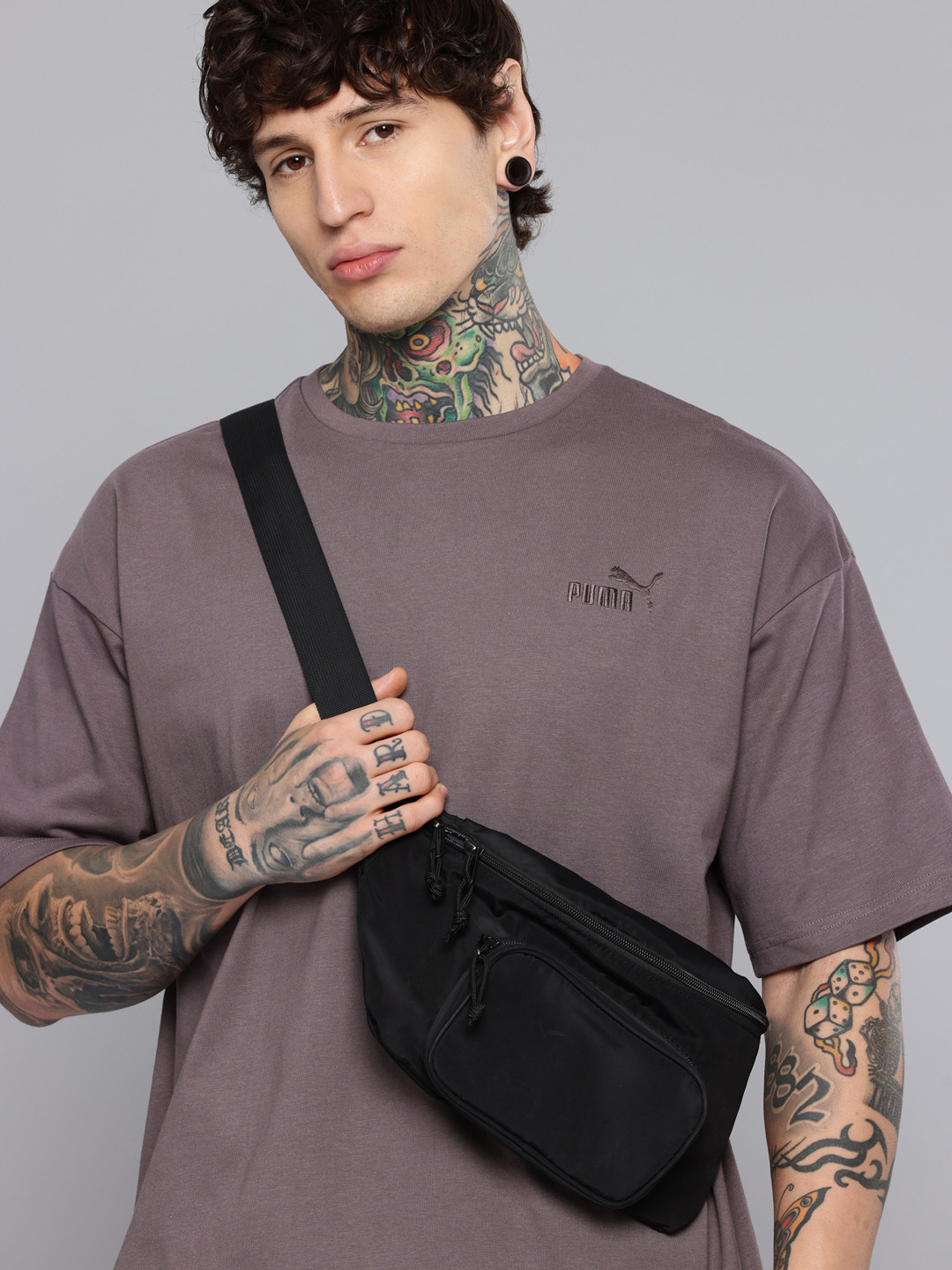 Puma ESS Elevated Drop-Shoulder Sleeves Pure Cotton Boxy T-shirt