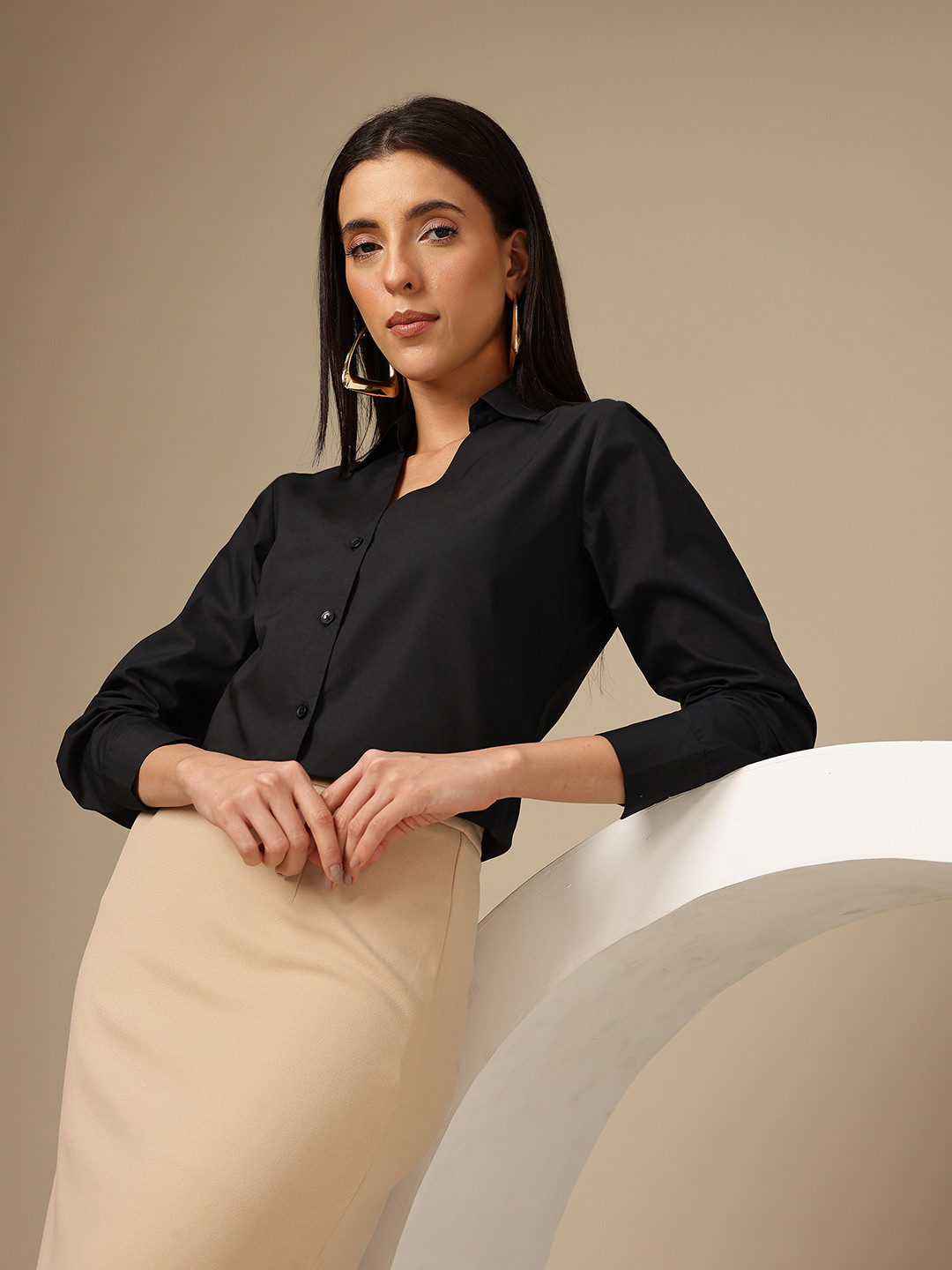 Chemistry Solid Regular Fit Shirt