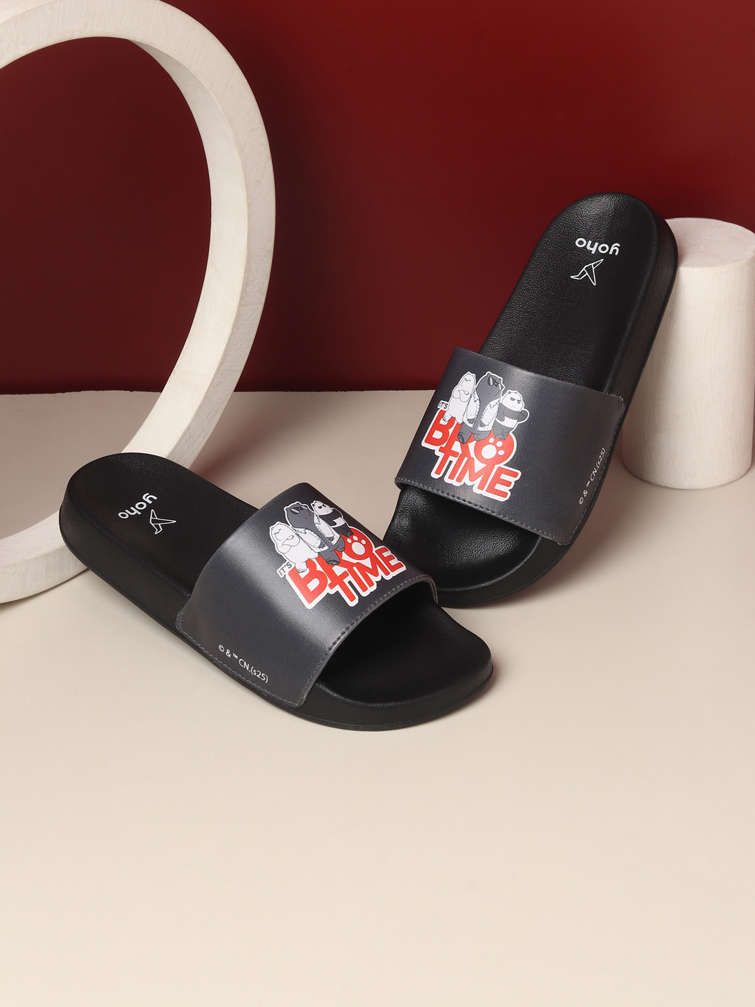 yoho Kids We Bare Bears Printed Sliders