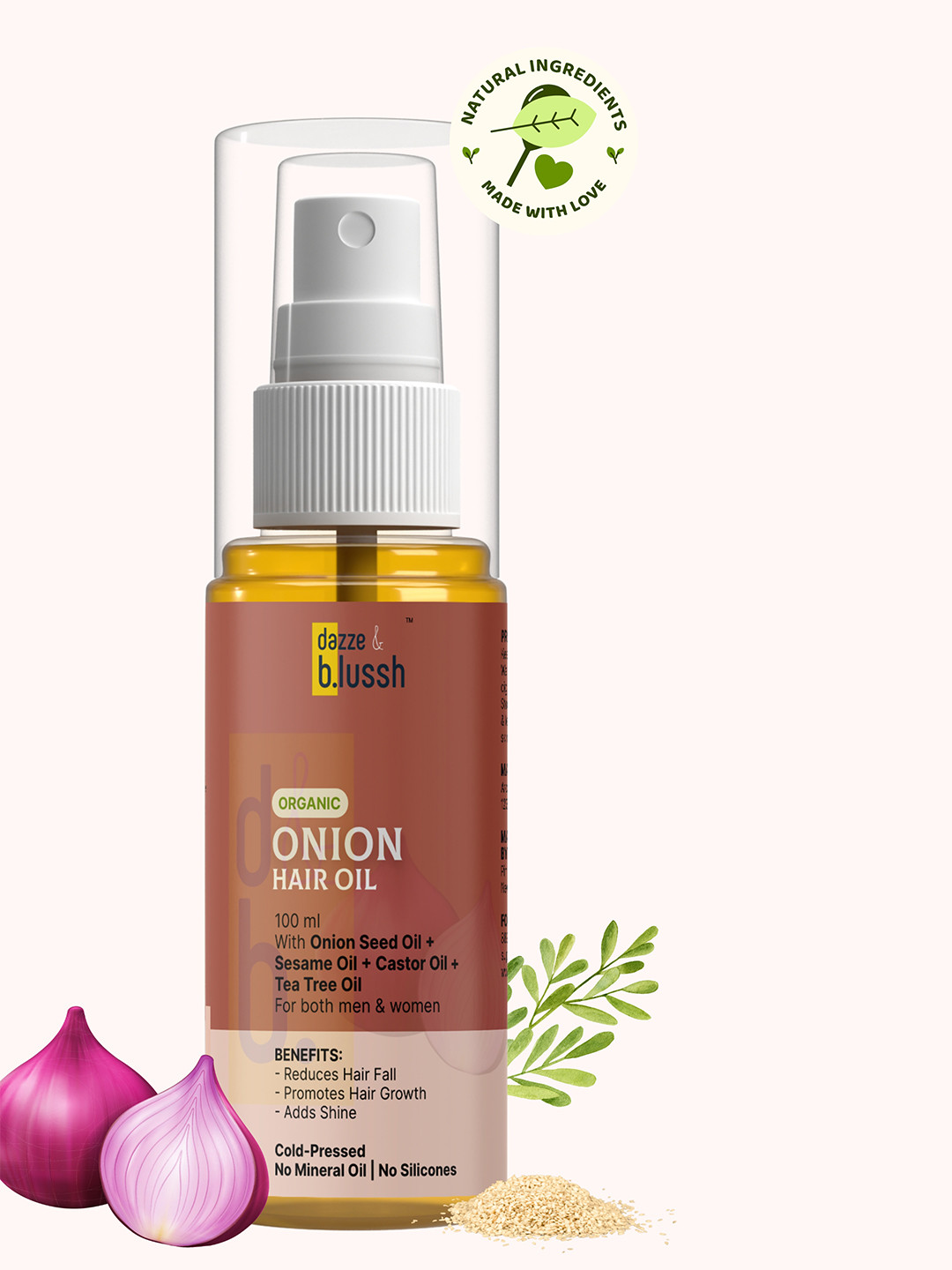 Dazze and blussh Organic Onion Seed Hair Oil - 100 ml