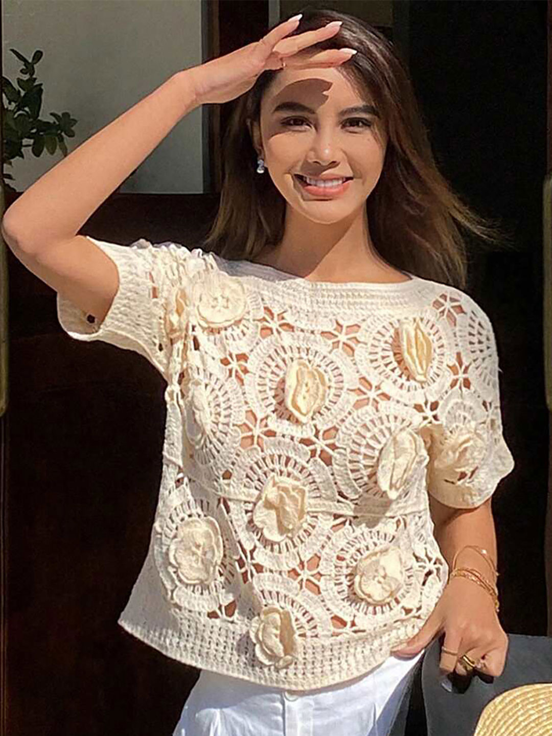 JC Mode Women Semi Sheer Crop Top