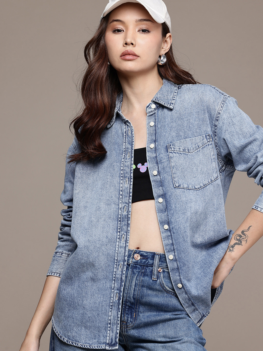 GAP Denim Pure Cotton Relaxed Fit Casual Shirt