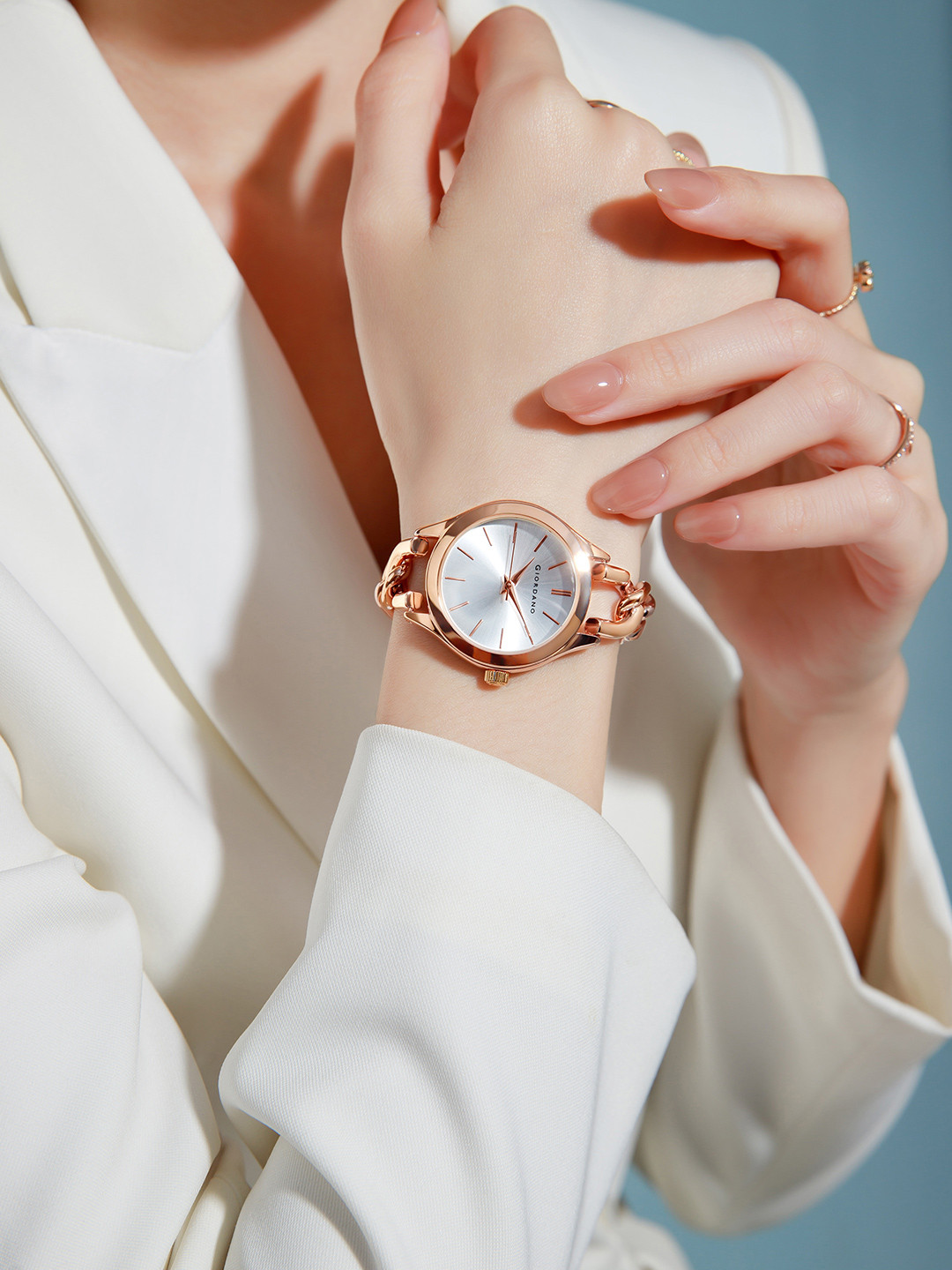 GIORDANO Women Dial & Stainless Steel Straps Analogue Watch GZ-60087-22