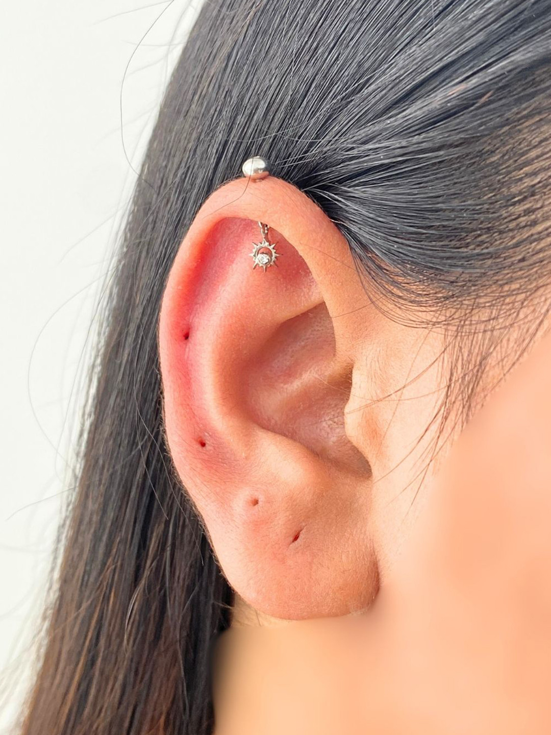 Boldiful Silver-Plated Cubic Zirconia Sunshine Helix Drop Earrings