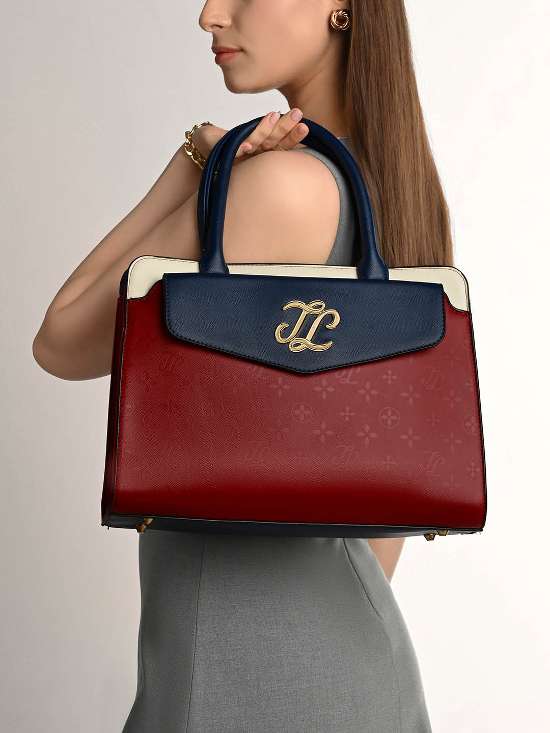 LAVIE Signature Women Washington Colourblocked Satchel Handbag