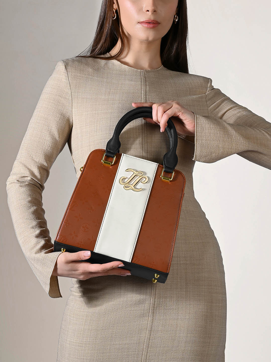 LAVIE Signature Women Boise Debossed Satchel Handbag