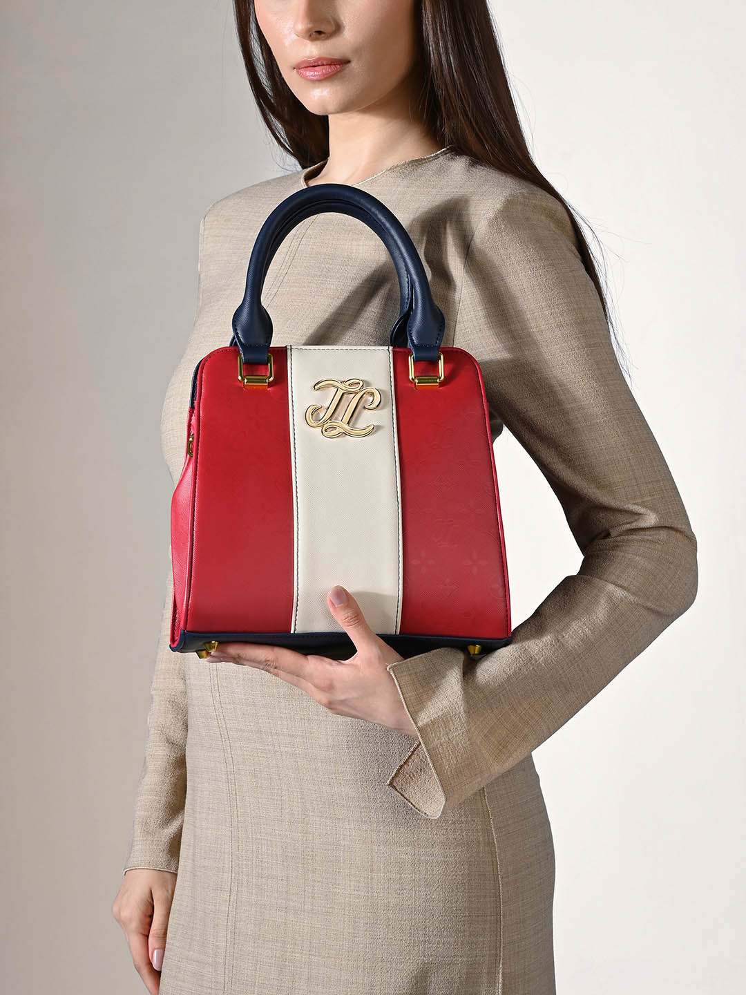 LAVIE Signature Women Boise Debossed Satchel Handbag