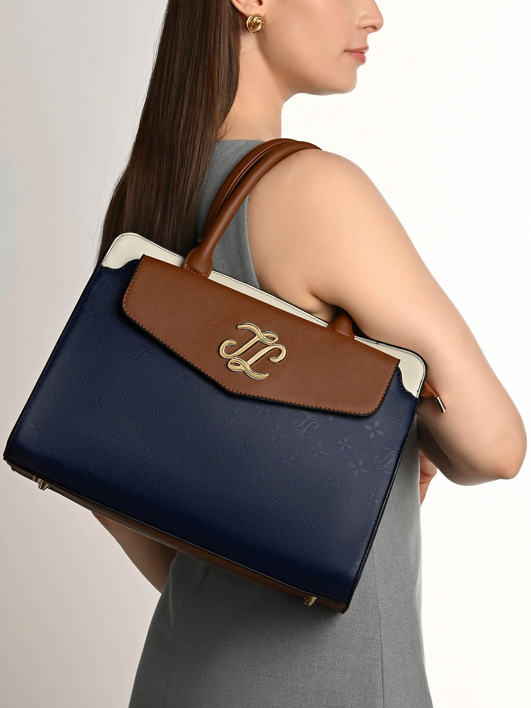 LAVIE Signature Women Washington Colourblocked Satchel Handbag