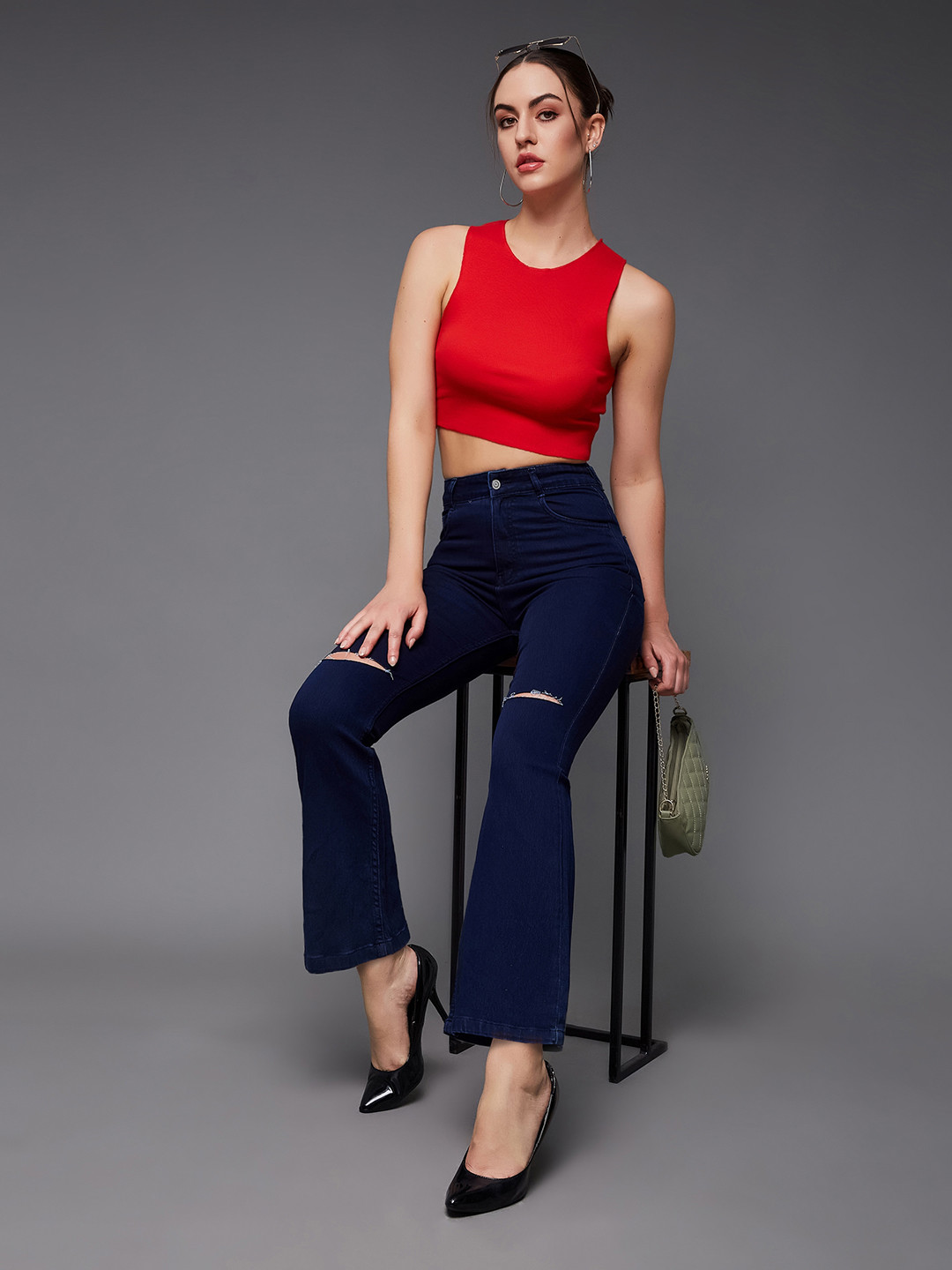 The Roadster Lifestyle Co Women Bootcut High Rise Stretchable Denim Jeans