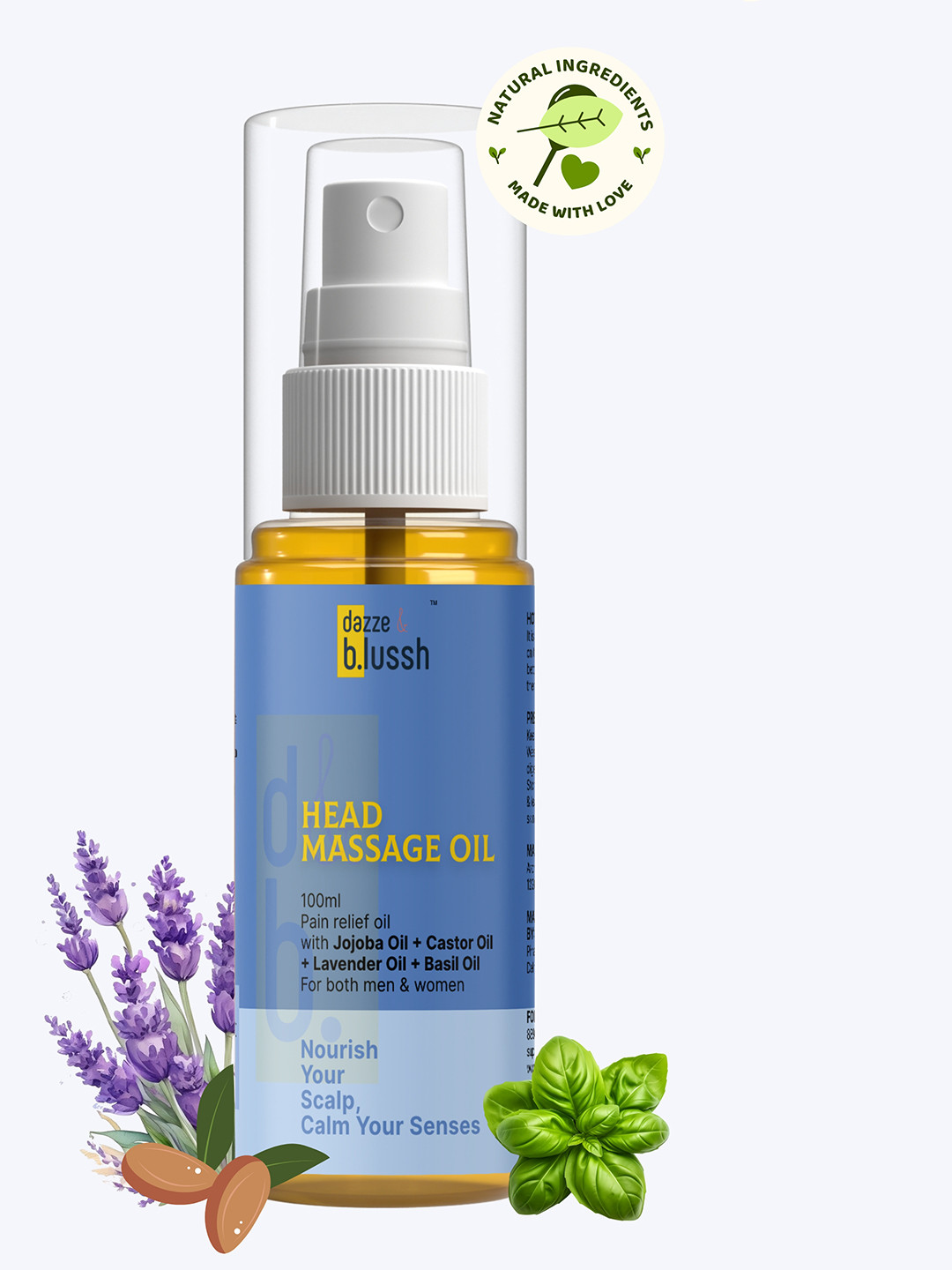 Dazze and blussh Stress Relief Head Massage Oil - 100 ml