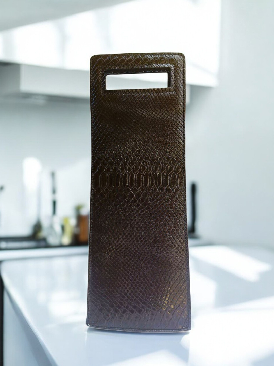 PERKED Brown Leather Bottle Holder