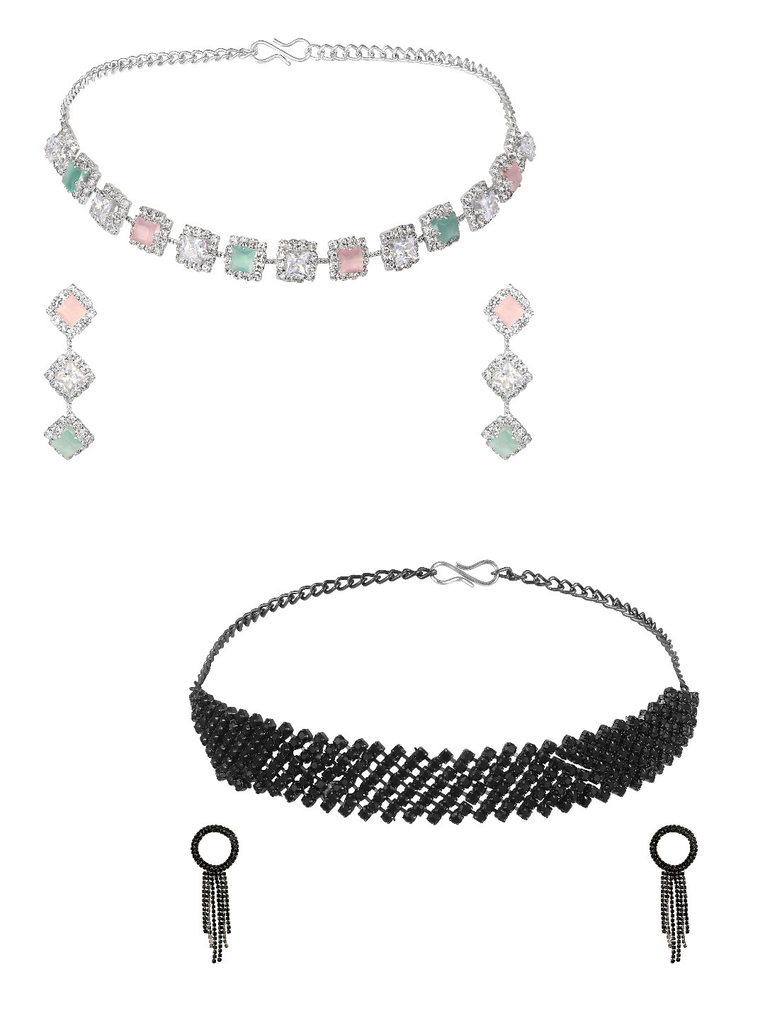 ASMITTA JEWELLERY Set Of 2 Stone-Studded Jewellery Sets