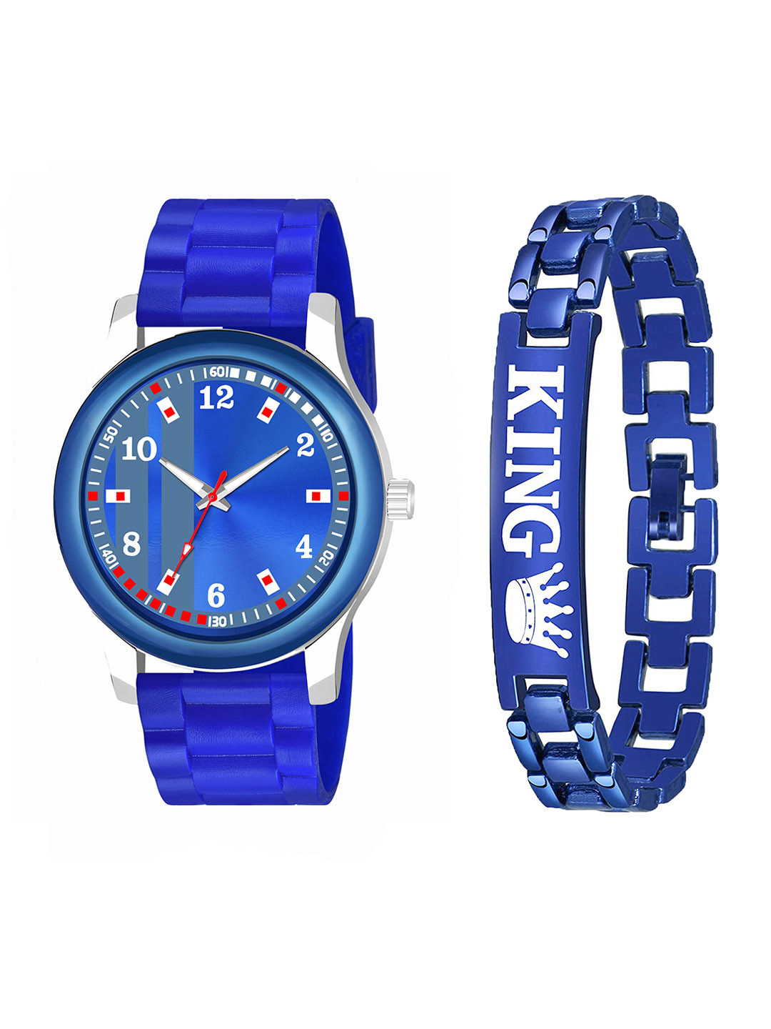 Gopal Shopcart Unisex Bracelet & Watch Gift Set B9050-BLUPATA-NEW-CD-K-Bracelet