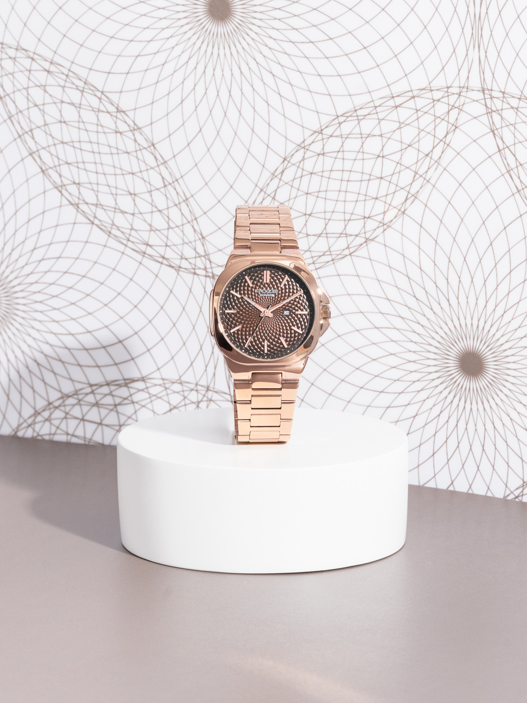 Sonata Poze Quartz Analog Dial Rose Gold Stainless Steel Strap Watch Men - SP70067WM01