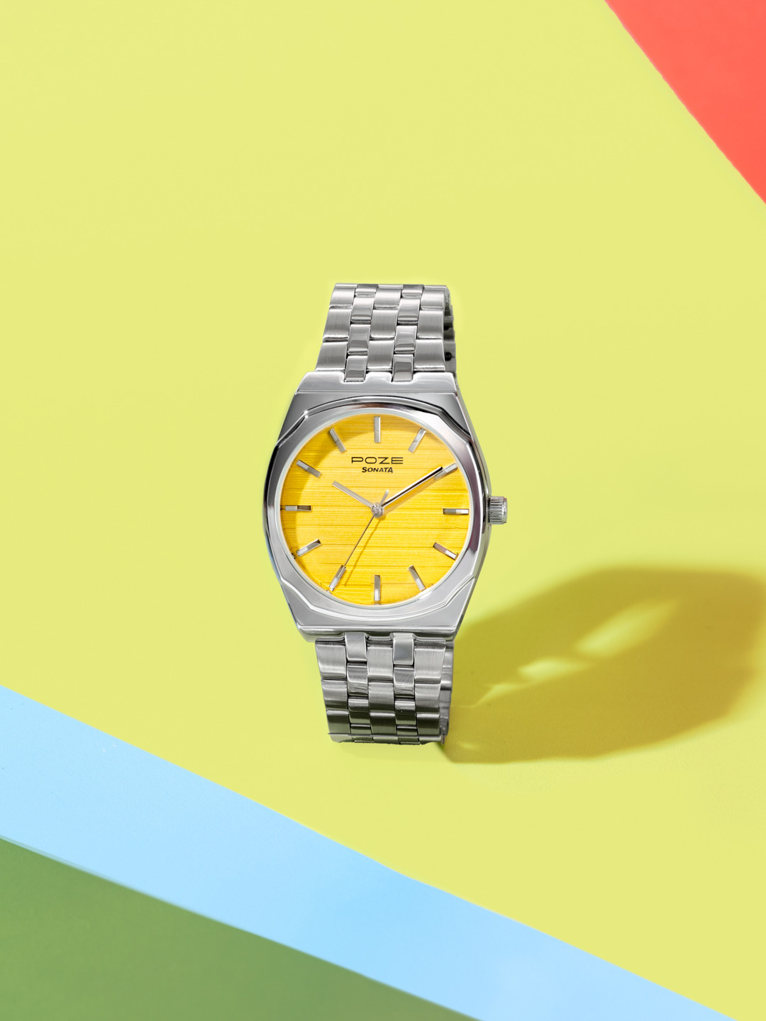 Sonata Poze Quartz Analog Dial Stainless Steel Strap Watch Men - SP70073SM04