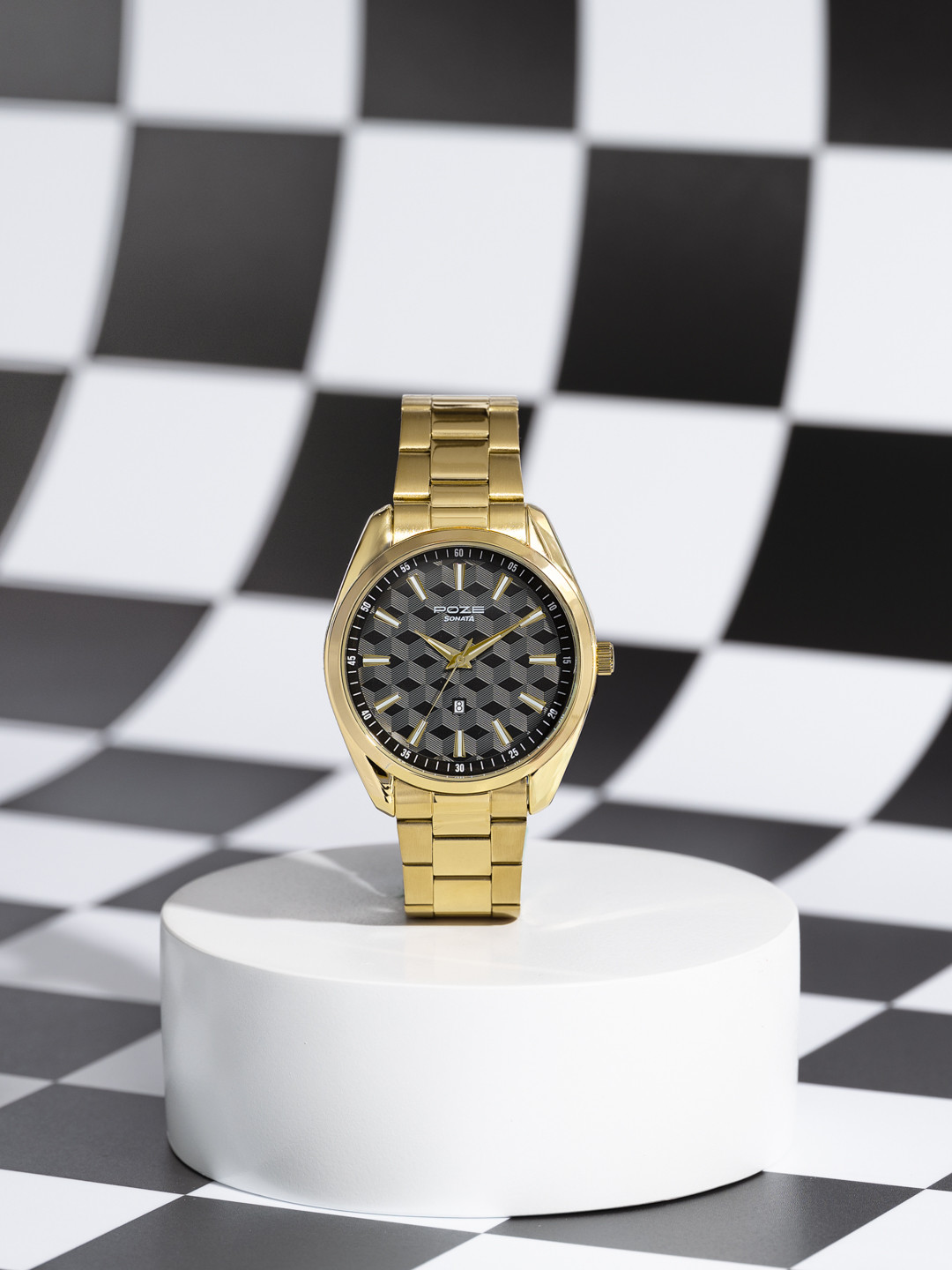 Sonata Crisscross Cost Men Bracelet Style Straps Analogue Watch SP70066YM02