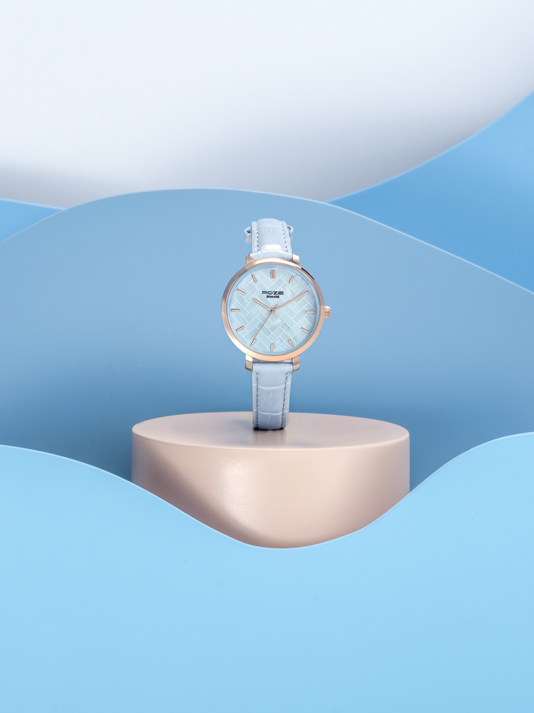 Sonata Women Dial & Leather Straps Analogue Watch SP80119WL01