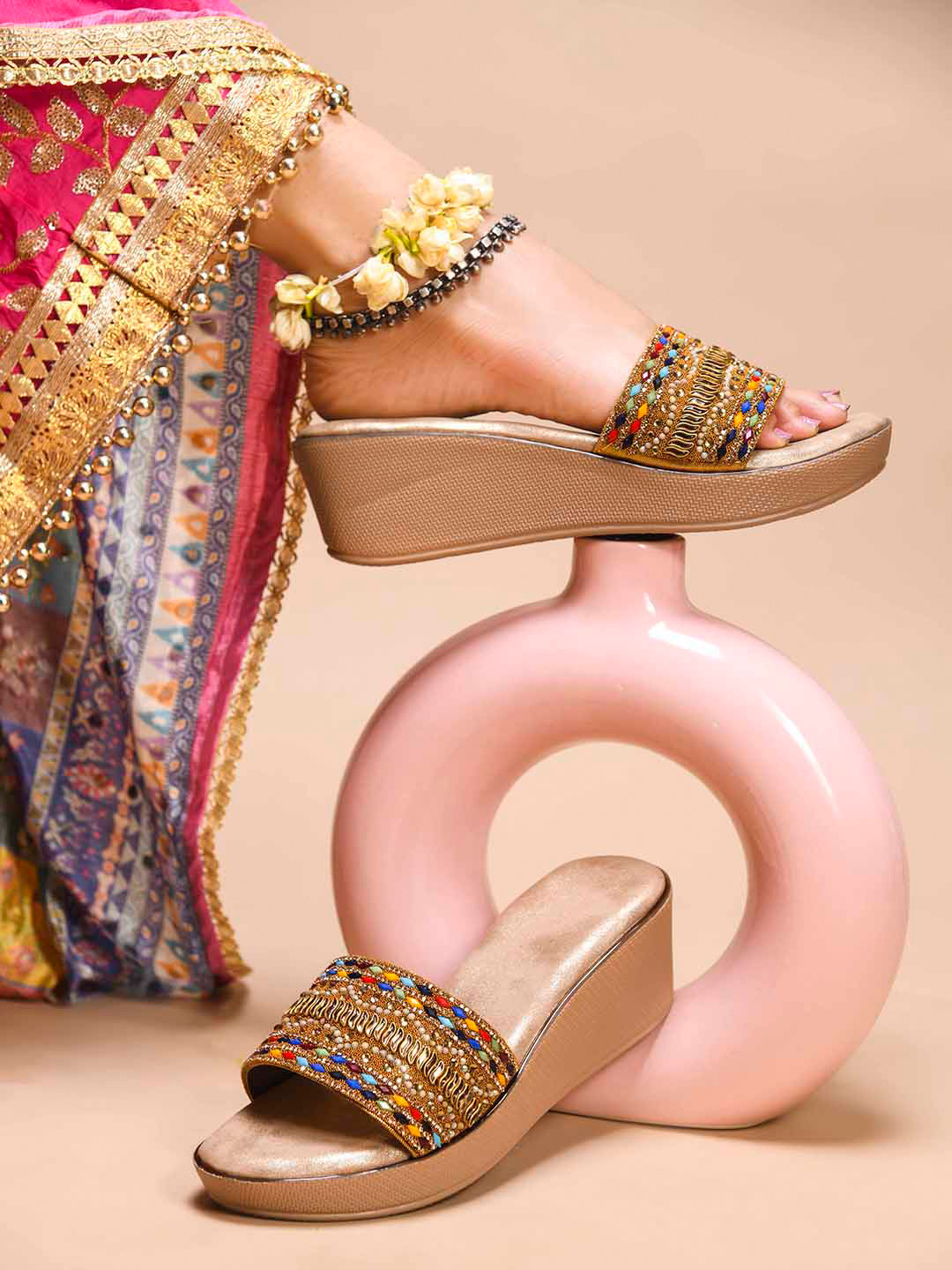 JM Looks Womens Platform Wedges Sandals Stylish Comfortable for Casual & Party Wear