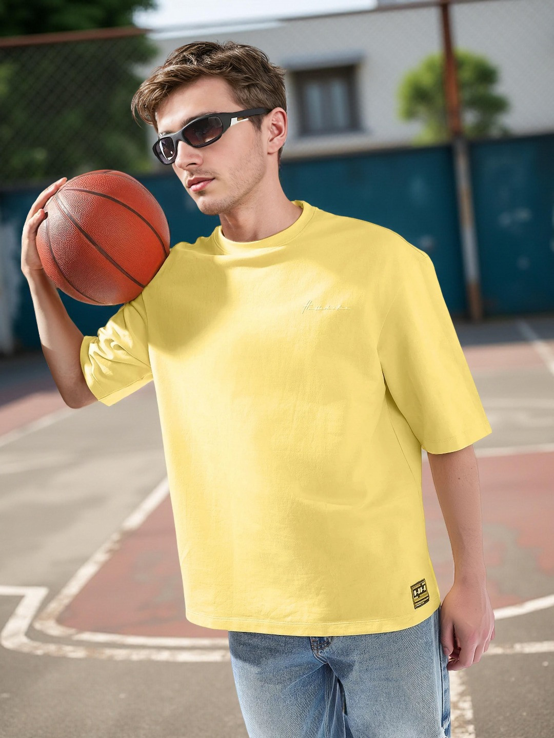 Hubberholme Men Relaxed Fit Updated Basic Short Sleeves Cotton T-Shirt