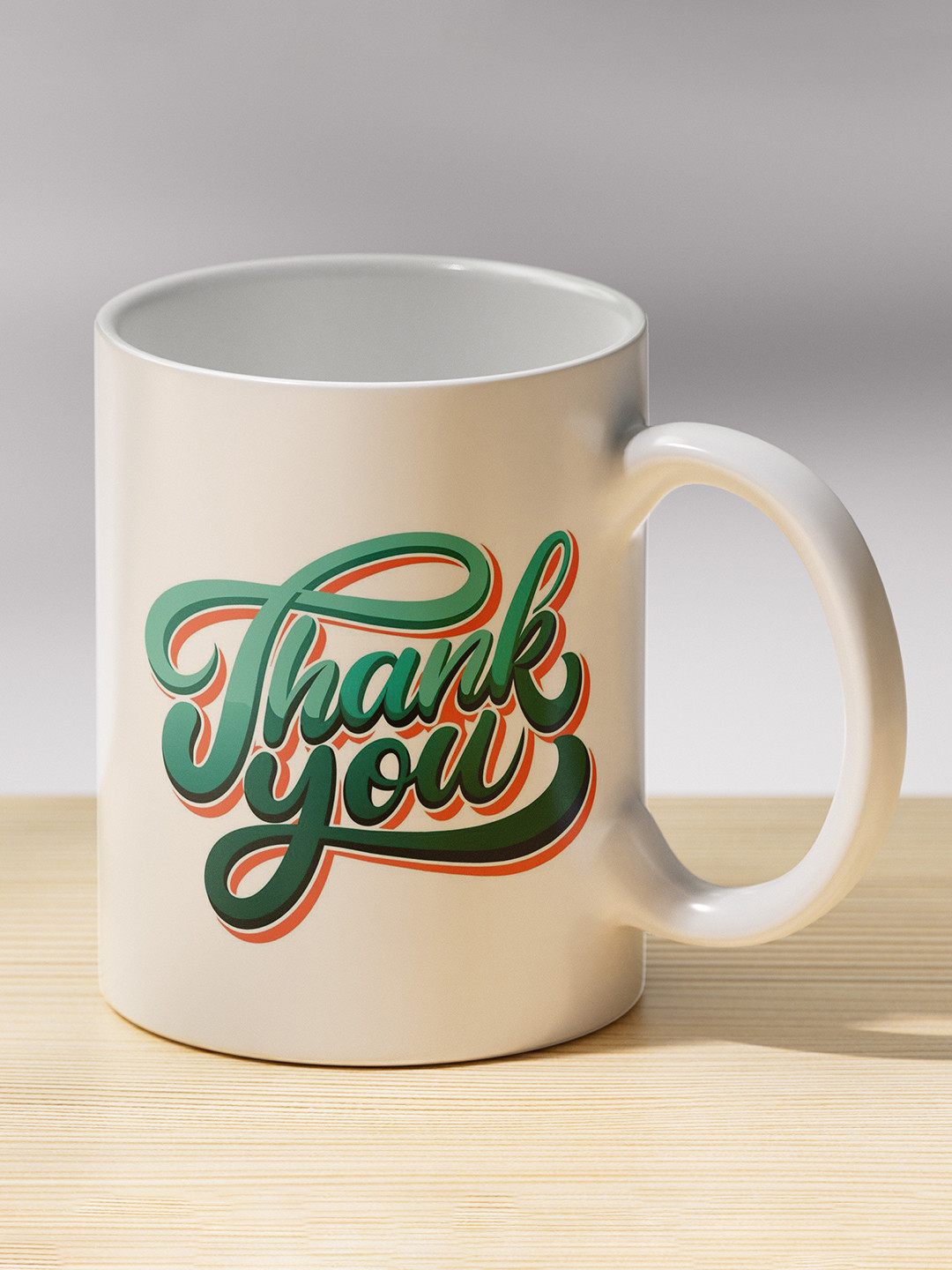 Gift4You Collapsible White Typography Ceramic Microwave Safe Cup-330ml