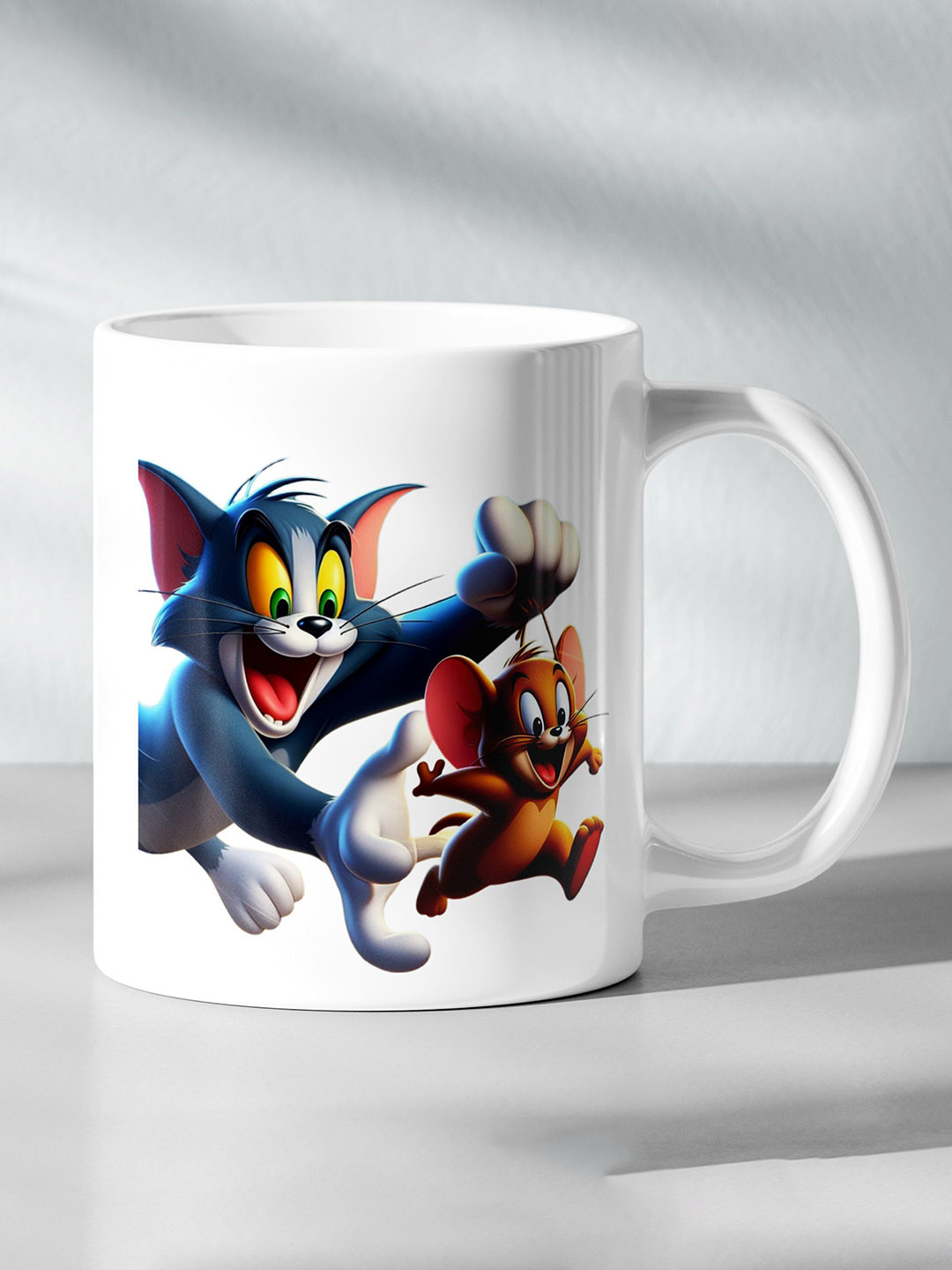 Gift4You Multicoloured Cartoon Characters Ceramic Handmade Cup-320ml