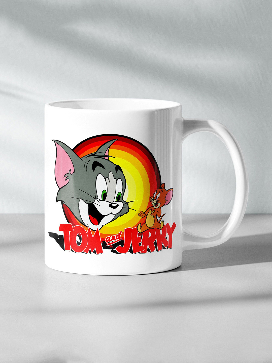 Gift4You Unbreakable Multicoloured Typography Ceramic Microwave Safe Cup-350ml