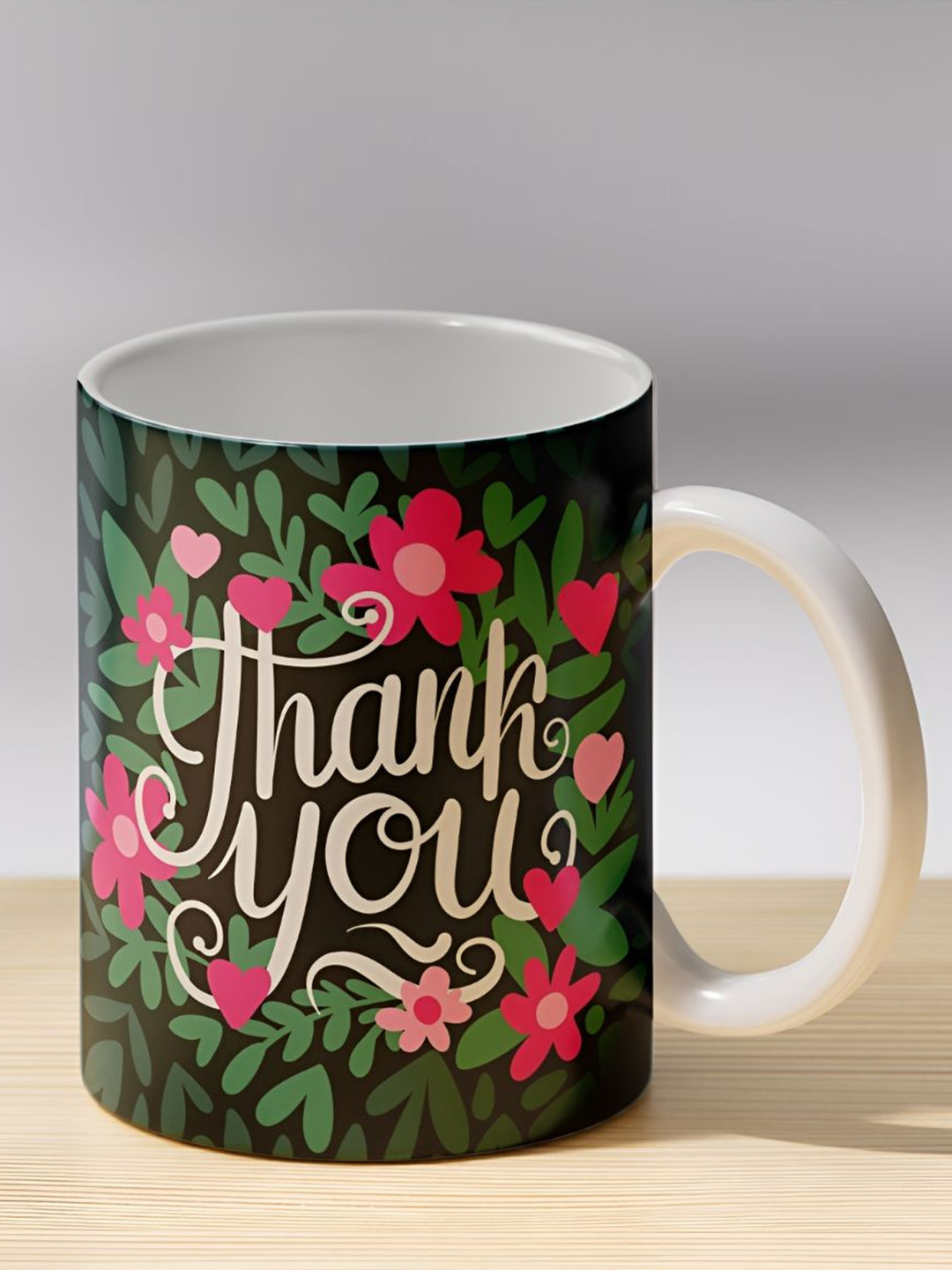 Gift4You Heart Design White Typography Ceramic Microwave Safe Mug-325ml